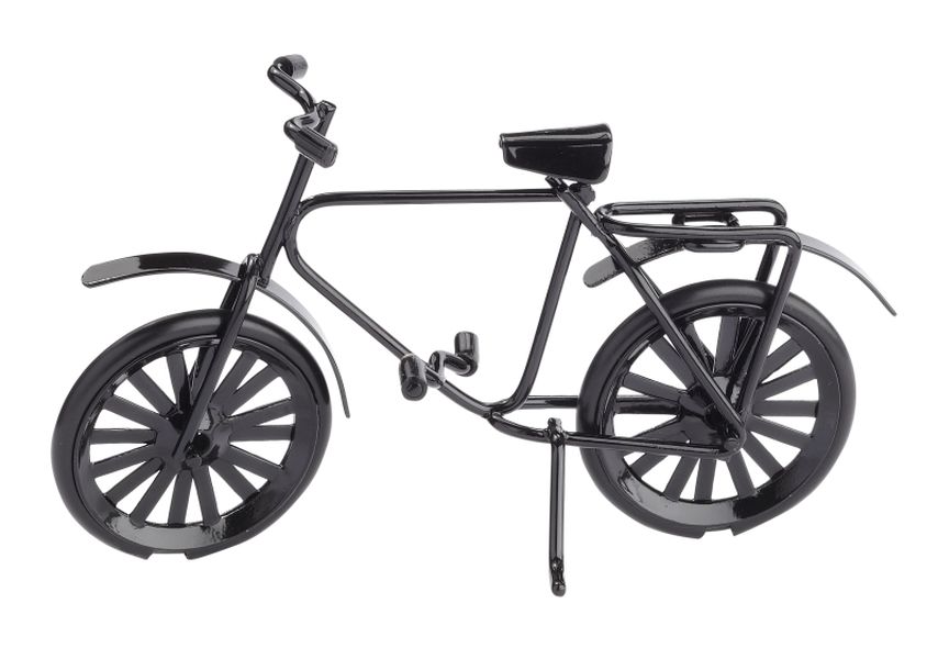 Vélo miniature noir, décoration de table anniversaire pour fan de vélo